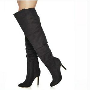 JustFab 'Over The Knee' Suede Boots